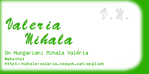 valeria mihala business card