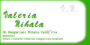 valeria mihala business card